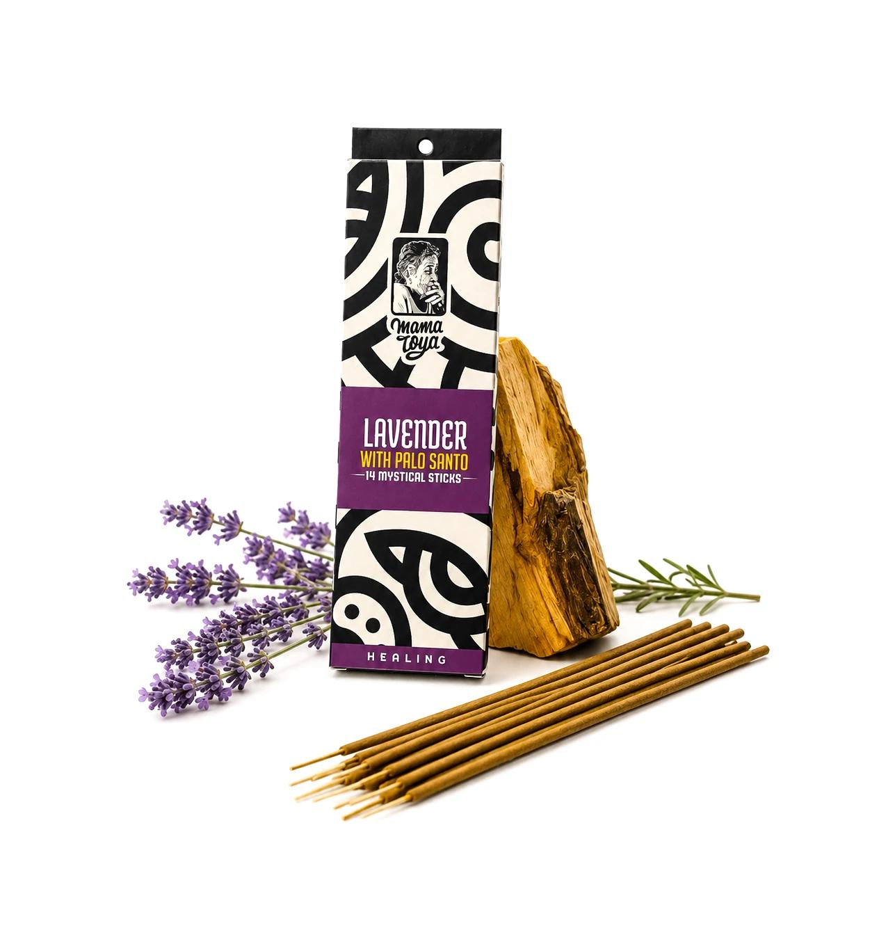Varillas de incienso de lavanda con palo santo (14 unidades)